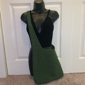 Green Crocheted Purse